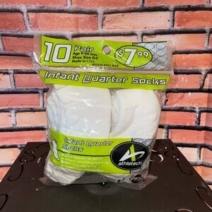 Infant white activewear socks